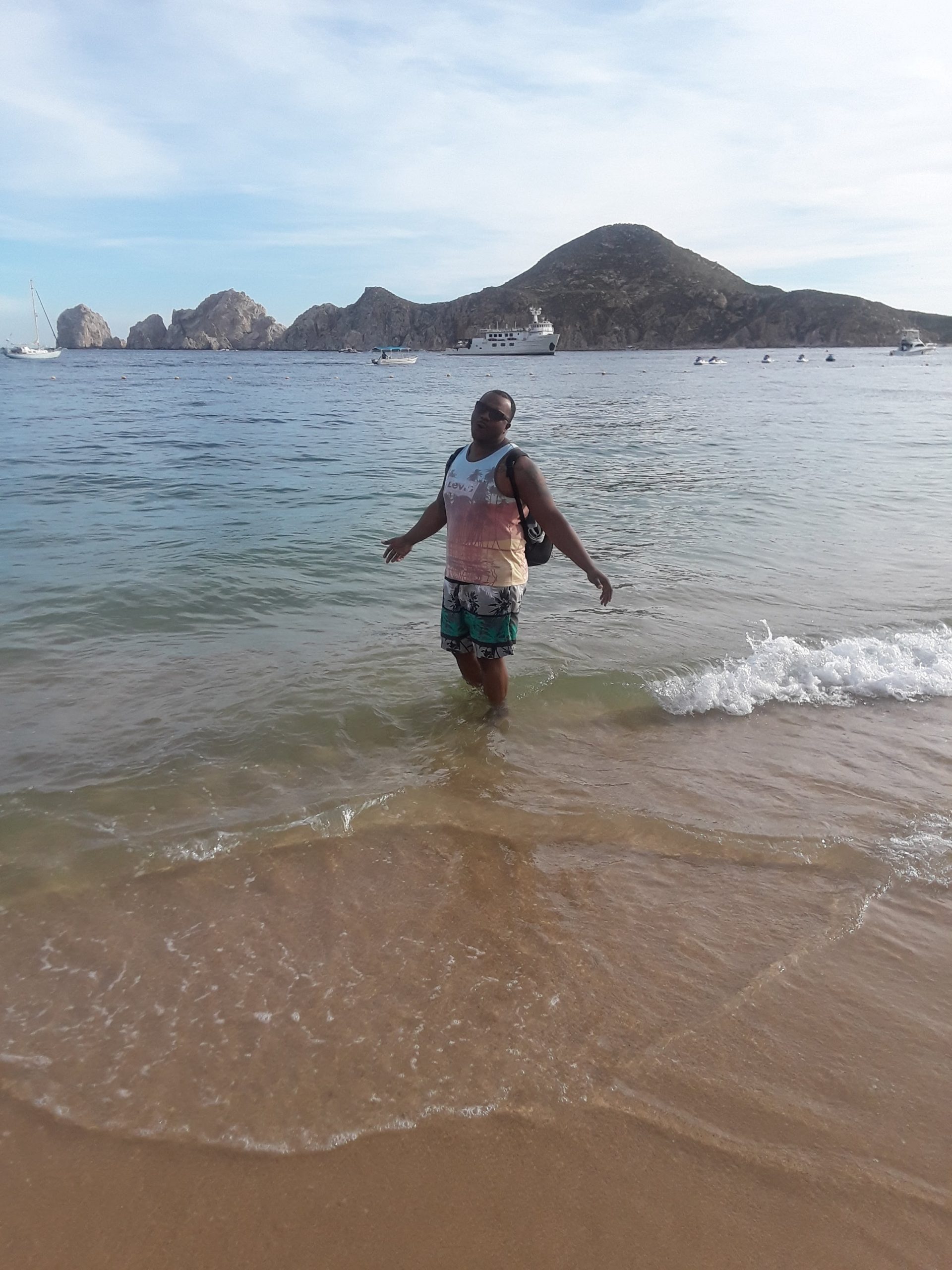 Jon travel photo on beach